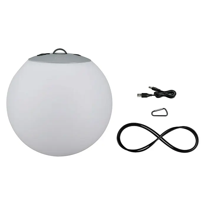 Paulmann Mobiles LED-Licht Basis Kugel - 1,5 W, Weiß, Höhe: 22,1 cm, IP65 - Vorderansicht