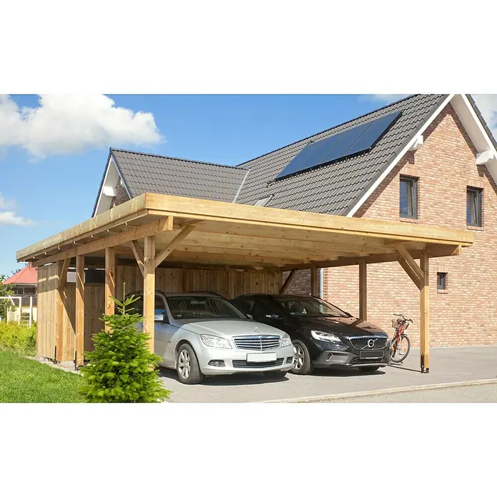 Carport KH 103 - 7,6 x 6,04 m, Einfahrtshöhe: 2,1 m