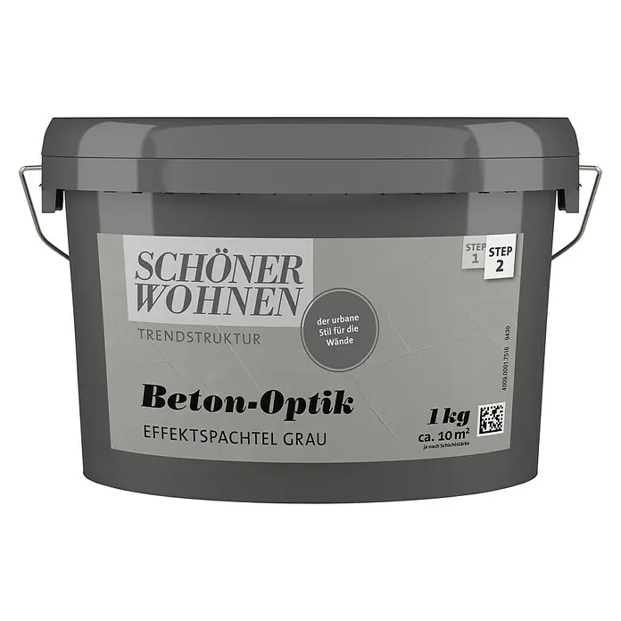 SCHÖNER WOHNEN-Farbe Trendstruktur Effektspachtel Trendstruktur - Betonoptik, 1 kg, Grau