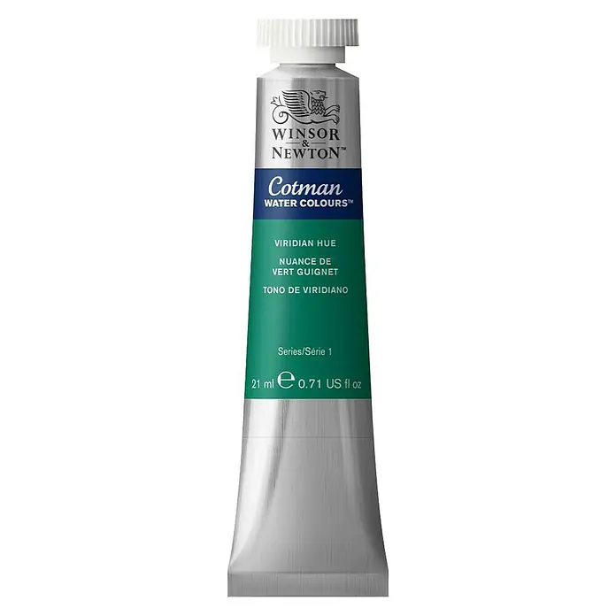 Winsor & Newton Cotman Akvarel boja - Viridian, 21 ml, Tuba - Pogled sprijeda