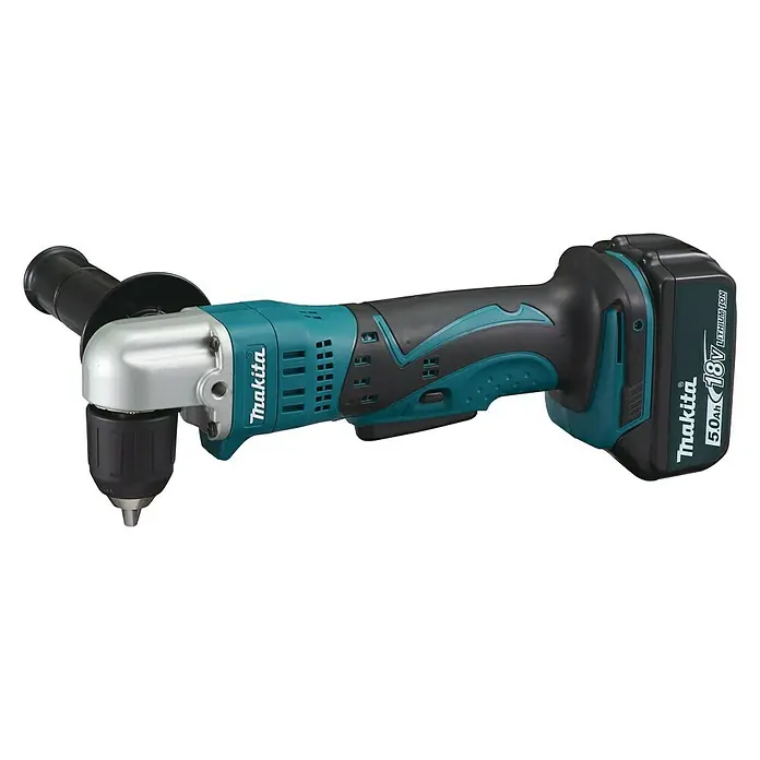 Makita Akku-Winkelbohrmaschine DDA351RTJ - 18 V, 2 Akkus, 5 Ah, Leerlaufdrehzahl: 0 U/min - 1.800 U/min - Vorderansicht