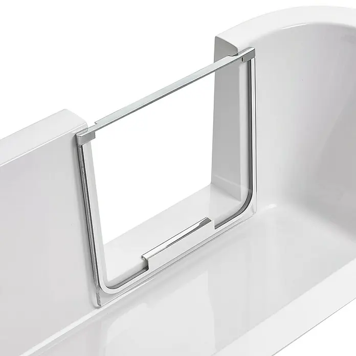 Ottofond Badewanne Pueblo - 180 x 80 cm, Linksseitig, Mit Ab- & Überlaufgarnitur, Sanitäracryl, Weiß - Detailaufnahme