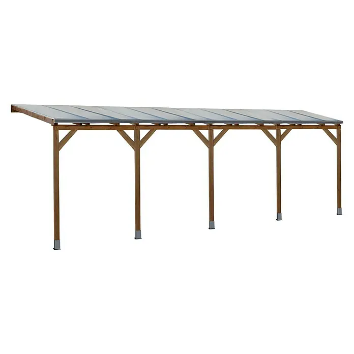 Palram – Canopia Terrassenüberdachung Juniper - Länge: 736,5 cm, Tiefe: 303 cm, Material Dach: Polycarbonat, Natur, Transparent