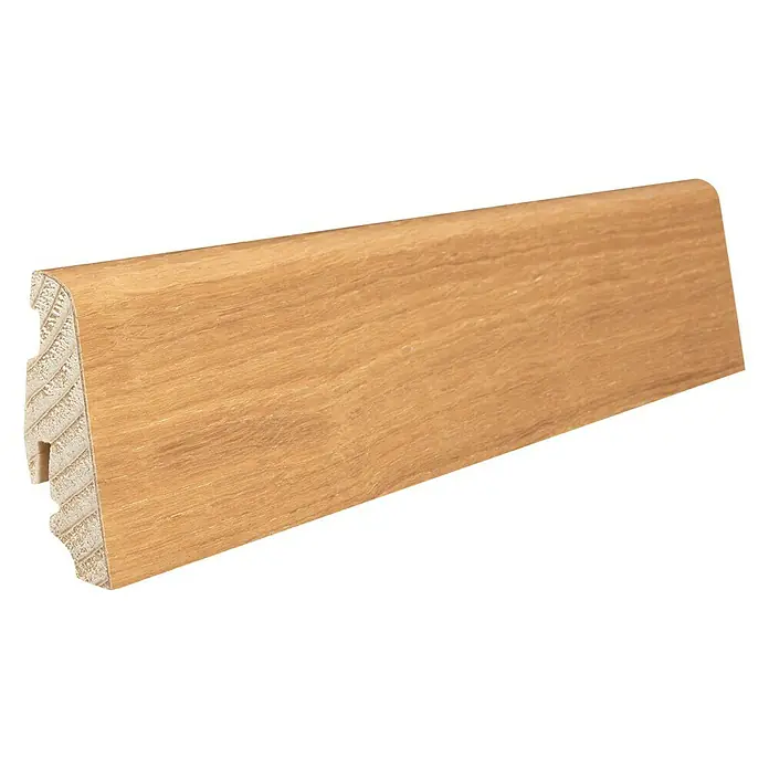 Living by Haro Sockelleiste Eiche matt - 2,2 m x 19 mm x 58 mm, Gerade - Diagonale Ansicht