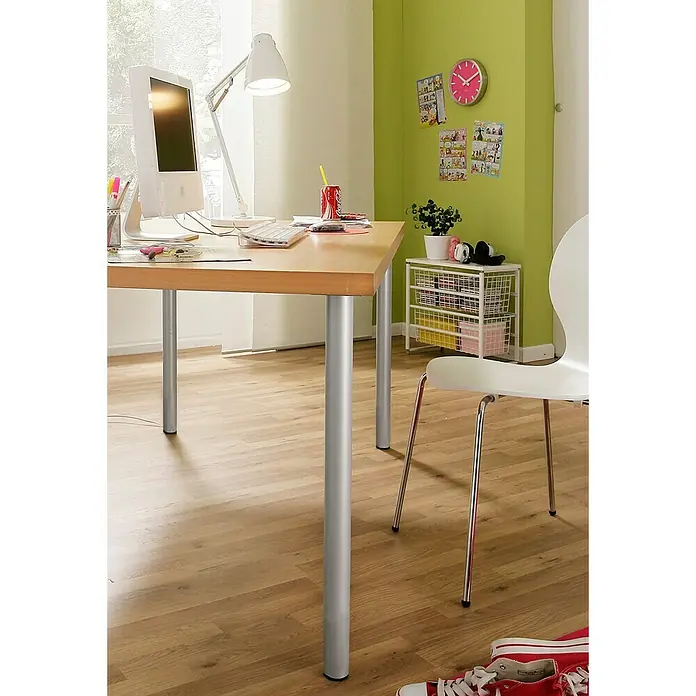 Element System Postolje za namještaj - Ø x D: 60 x 400 mm, Nosivost: 75 kg, Boja: Plemeniti čelik - Proizvod u upotrebi
