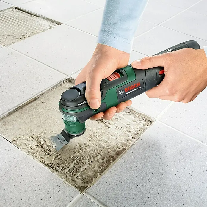 Bosch 18 V Power for All Akku-Multifunktionswerkzeug Advanced Multi 18 - 18 V, Ohne Akku, Leerlaufdrehzahl: 10.000 U/min - 20.000 U/min - Anwendungsbeispiel