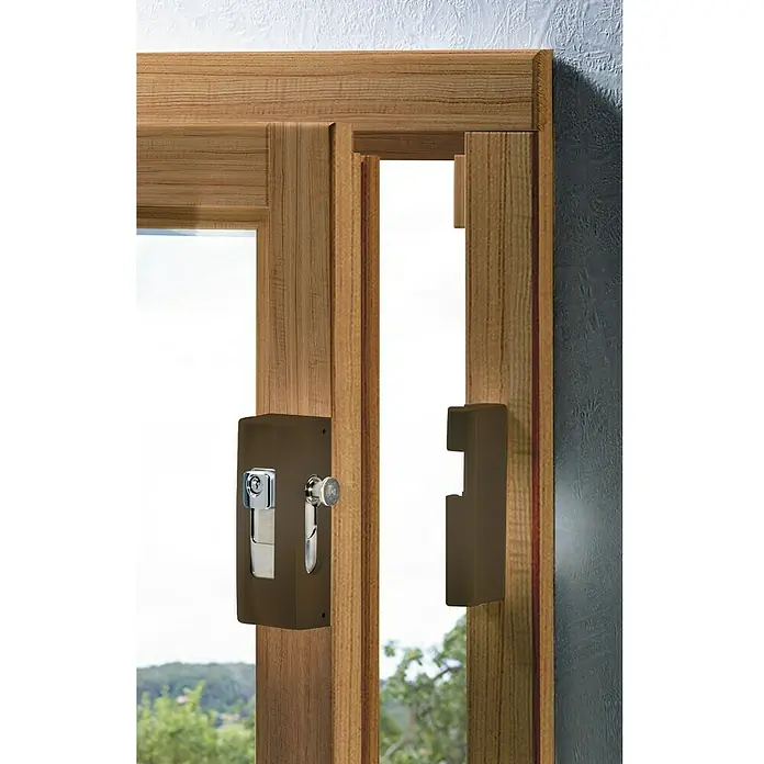 Burg-Wächter Cierre de seguridad para ventanas Blocksafe B1 - 68 x 30 x 117 mm, Marrón