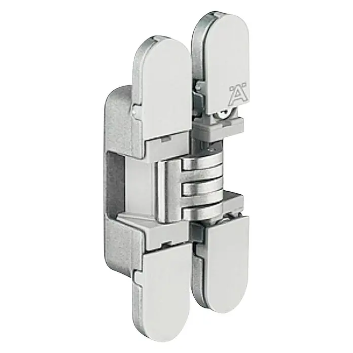 Stabilit Bisagra - L x An: 72 x 14 mm, Gris, Cromado mate