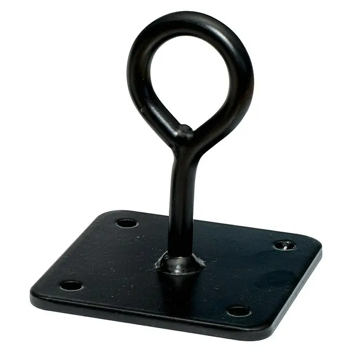 Micel Sujeción para hamacas - Negro, Zincado, Con anillo