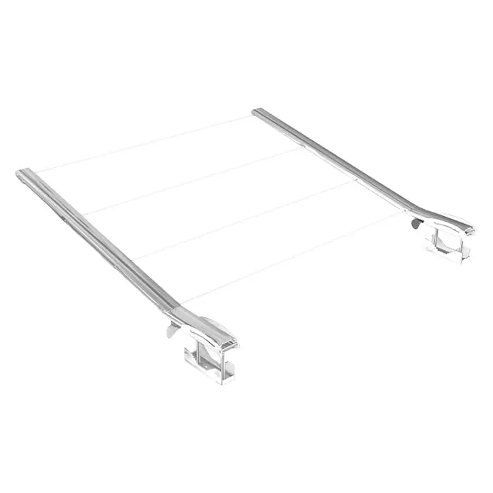 Tendedero de pared Universal - Longitud cuerda de tender: 20 m, Plateado, Ancho: 40 cm