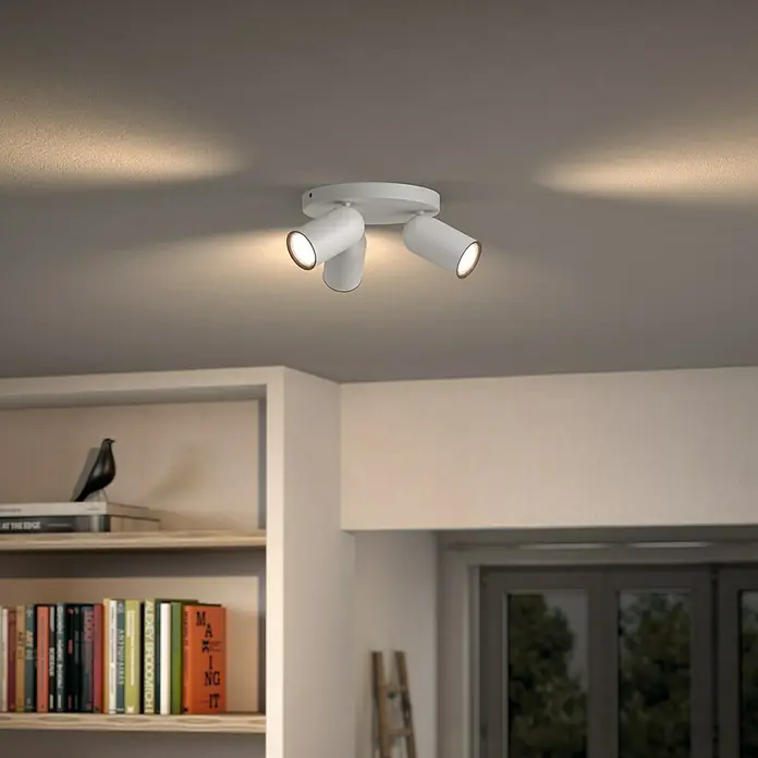 Philips Regleta Pongee - 5,5 W, L x An x Al: 22,4 x 22,4 x 8,2 cm, Blanco, GU10