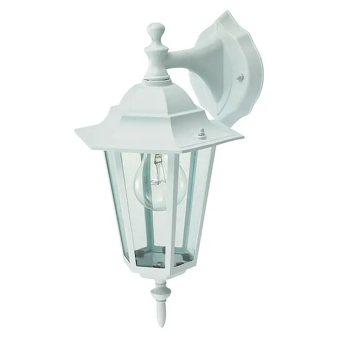Aplique exterior Orlando - 60 W, 22,6 x 20,2 x 35,2 cm, Blanco, IP44, Descendente