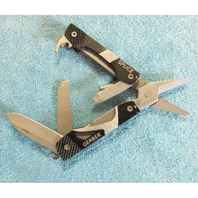 Gerber Multiherramienta plegable Splice - 8 funciones, Pinza de cinturón, Apto para: Papel