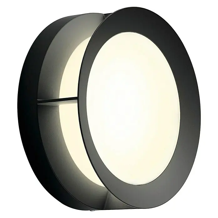 Philips Aplique exterior LED Actea - 12 W, 74 x 189 x 189 mm, Negro, Blanco, IP44