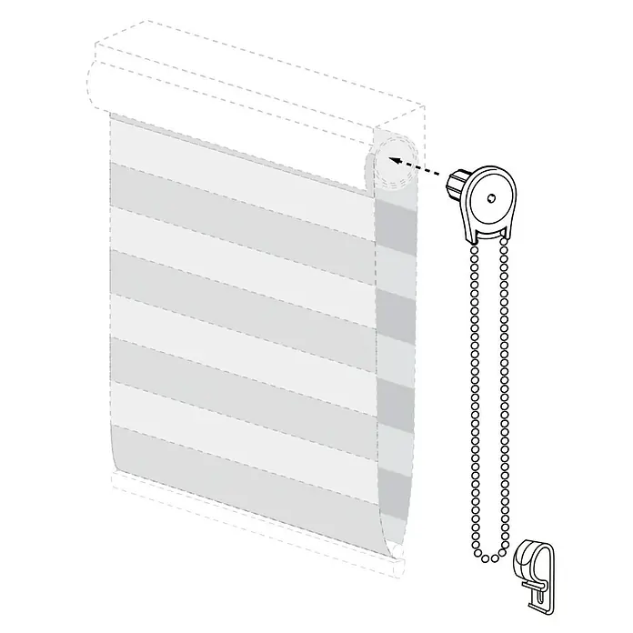 Cadena para cortina Platinum - 1,5 m, Plateado, Metal