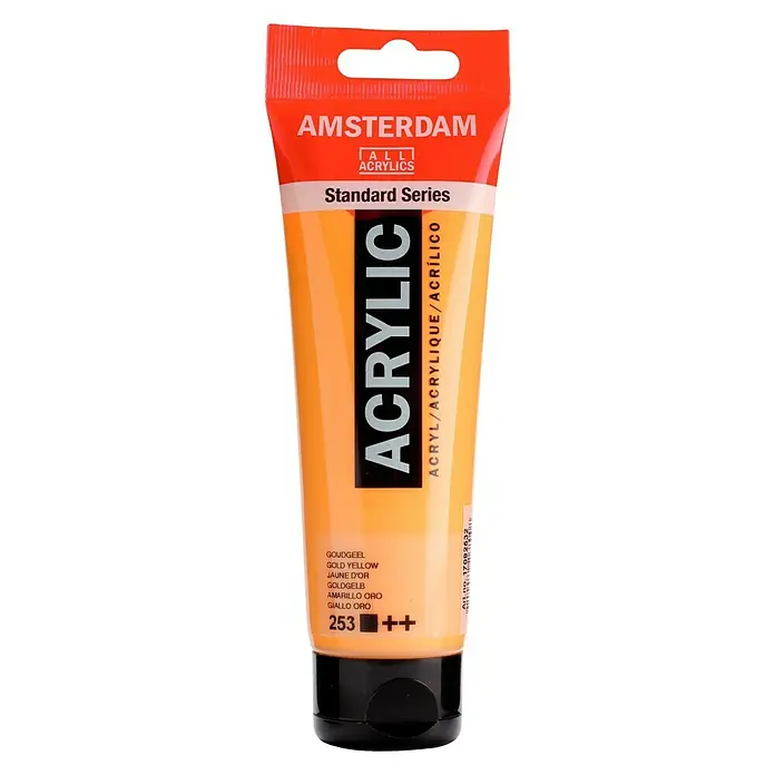 Talens Amsterdam Pintura acrílica Standard - Amarillo dorado, 120 ml, Tubo