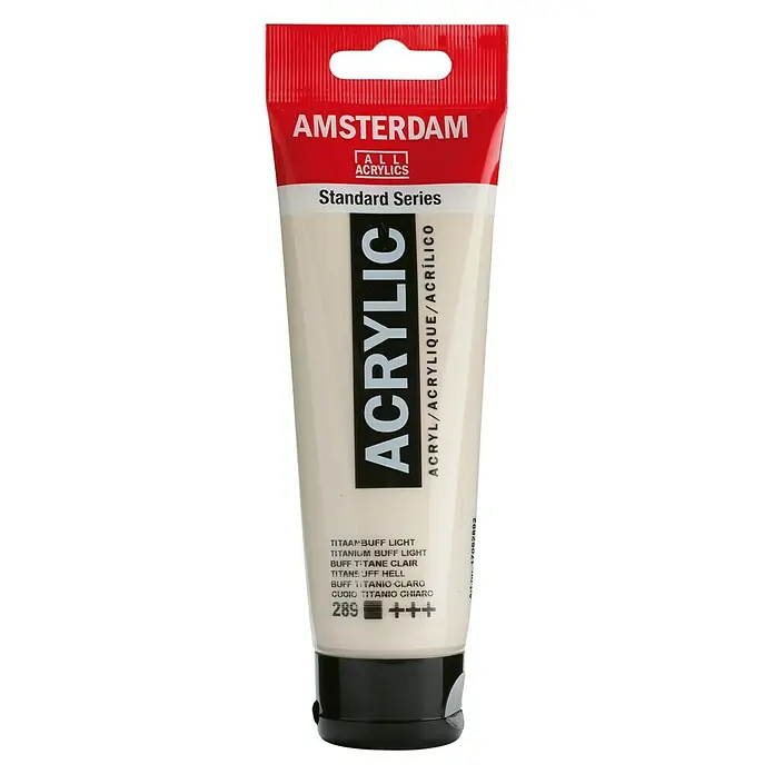 Talens Amsterdam Pintura acrílica Standard - Titanio claro, 120 ml, Tubo