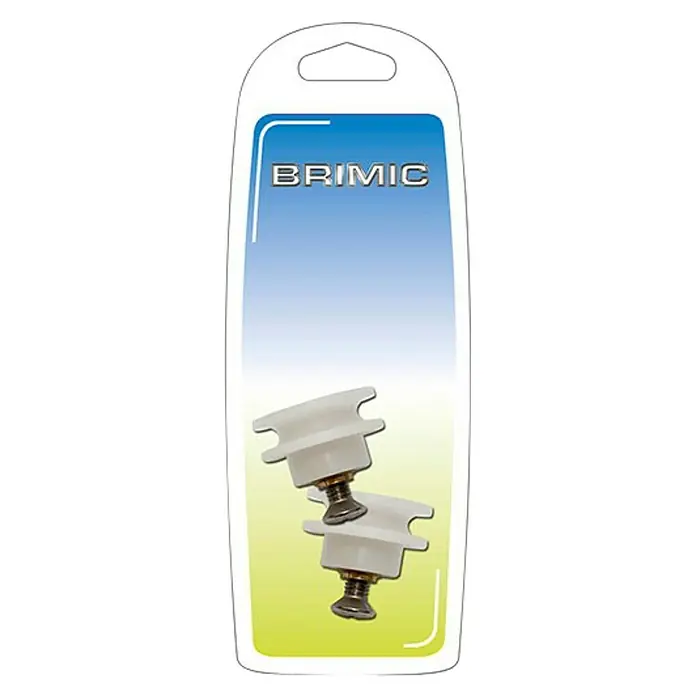 Micel Brimic Cojinete de bolas RD27 - Ø x Al: 24 x 16 mm, 2 uds., Blanco, Apto para: Mampara para ducha