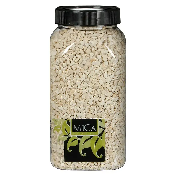 Piedras decorativas mini - Crema, Tamaño de grano: Ø 2 - 3 mm, 1 kg