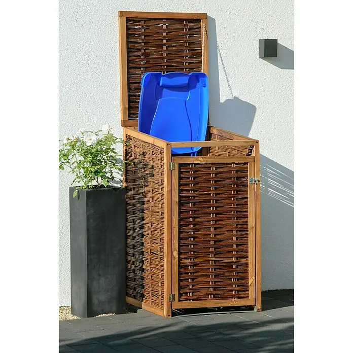 Dobar Mülltonnenbox Verkleidung - 70 x 83 x 132 cm, Geeignet für: 1 Mülltonne - Stimmungsaufnahme