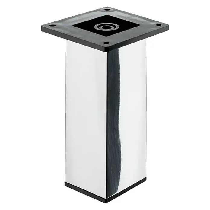 Hettich Möbelfuß Aryta - L x B x H: 150 x 50 x 50 mm, Traglast: 50 kg, Farbe: Silber - Vorderansicht