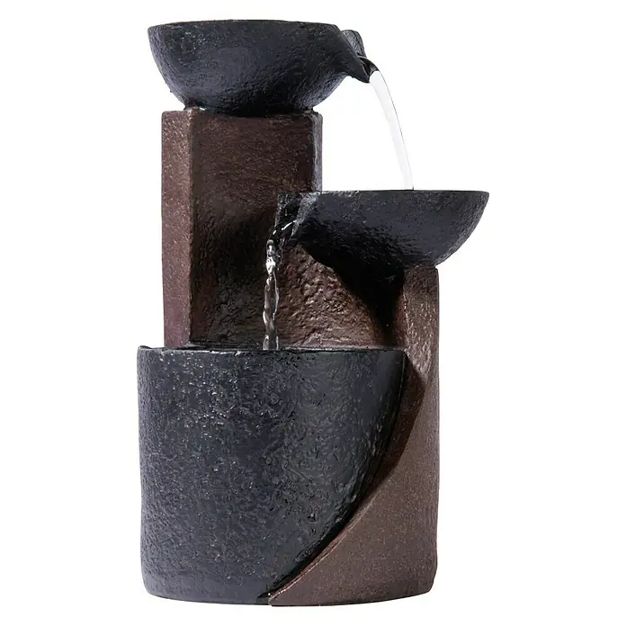 Dobar Kunststeinbrunnen - 14,2 x 14,2 x 22 cm - Rechte Seitenansicht