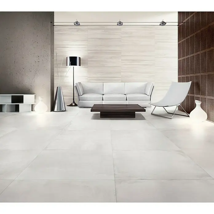 Pavimento porcelánico X-Beton - 61 x 61 cm, Gris, Rectificado, Efecto cemento
