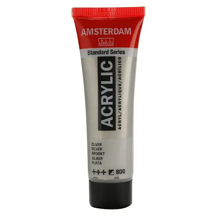 Talens Amsterdam Pintura acrílica Standard - Plateado, 20 ml, Tubo