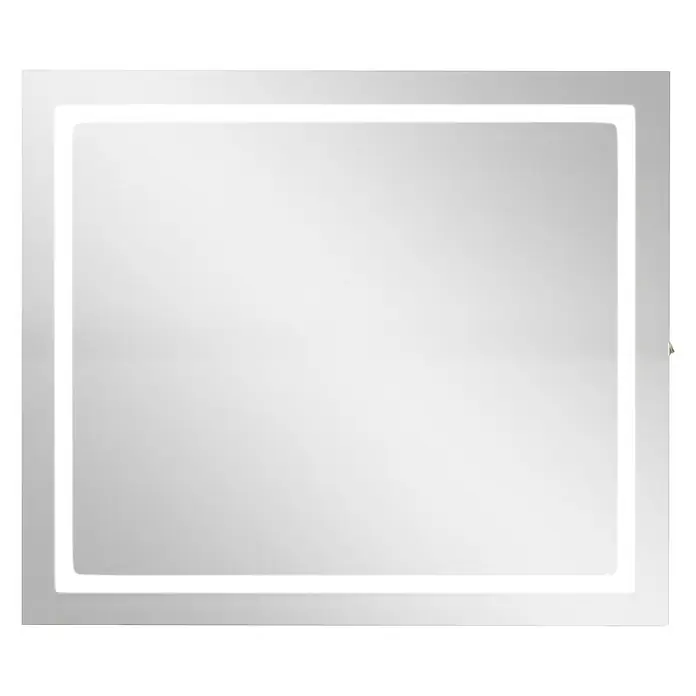 Camargue Espacio Ogledalo s LED rasvjetom - 100 x 85 cm, S prekidačem za prevrtanje - Pogled sprijeda