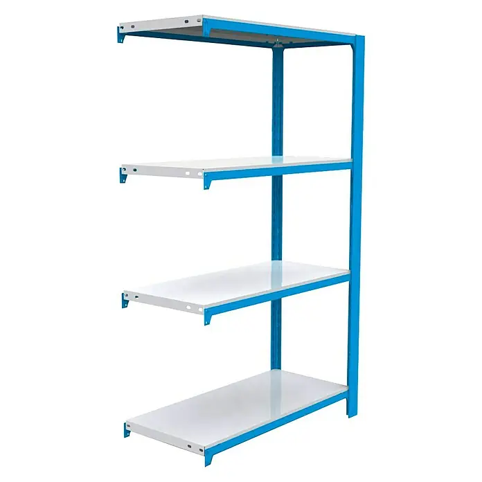 Simonrack Simonoffice Estantería para archivadores Offliclick Metal Adicional - L x An x Al: 30 x 90 x 150 cm, Capacidad de carga: 200 kg/balda, Número de baldas: 4 ud., Azul