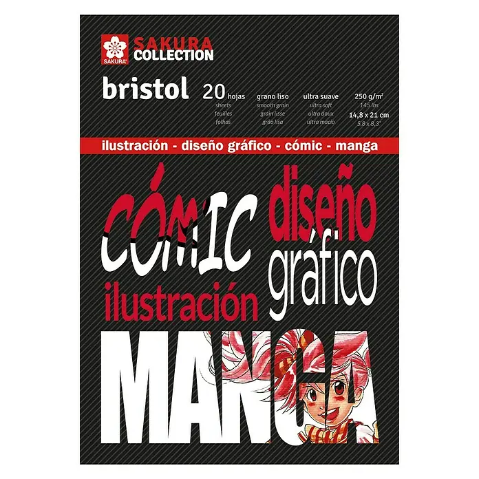 Talens Sakura Bloc para esbozos Bristol - DIN A5, Número de hojas: 20 ud.