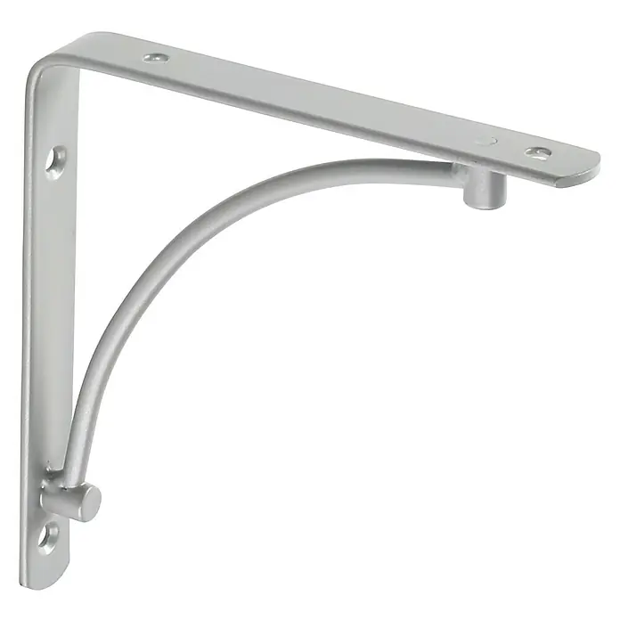 Rei Escuadra de soporte 1461 - Plateado, L x An x Al: 15 x 15 x 2 cm, Carga soportada: 20 kg, Acero