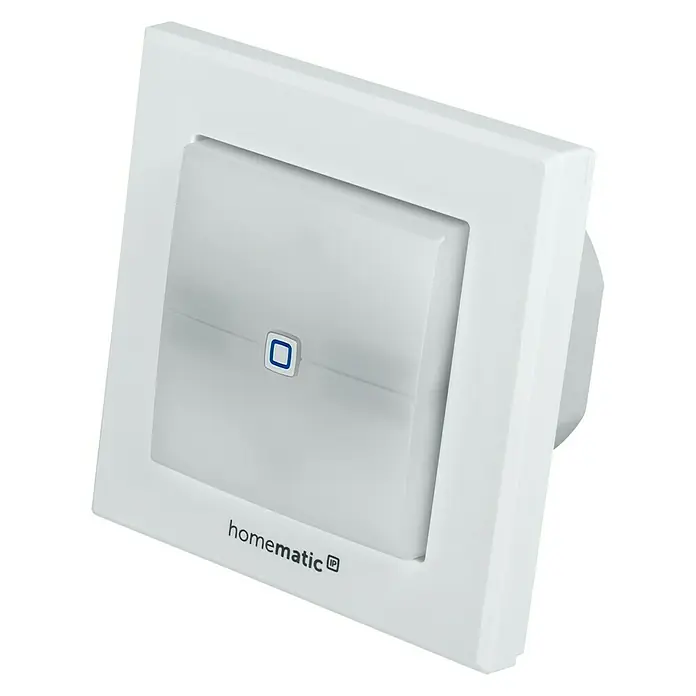 Homematic IP Funkschalter HmIP-BSL - 52 x 86 x 86 mm, Grau, 230 V/50 Hz - Linke Seitenansicht