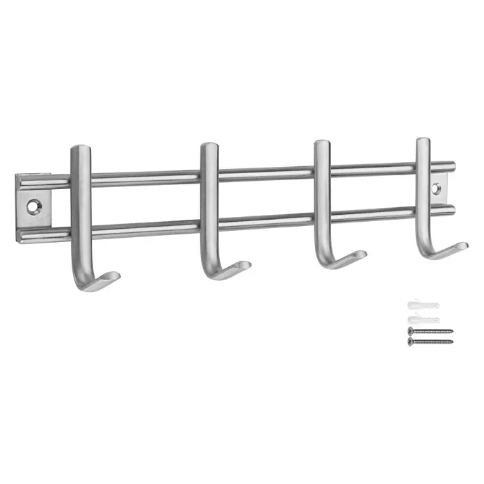 Inofix Perchero 3717 - L x An x Al: 300 x 76 x 54 mm, Plateado