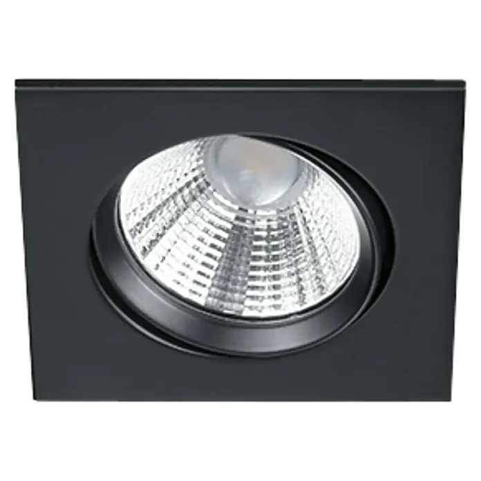 Trio Lighting Foco LED empotrable Pamir cuadrado - 5,5 W, Color de luz: Blanco cálido, Negro