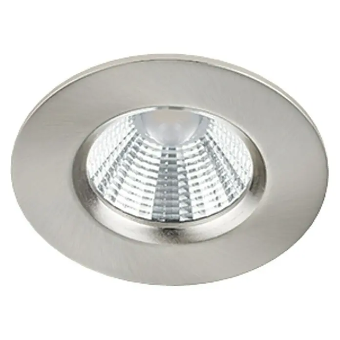 Trio Lighting Foco LED empotrable Zagros - 5,5 W, Color de luz: Blanco cálido, Diámetro: 8,5 cm, Níquel mate