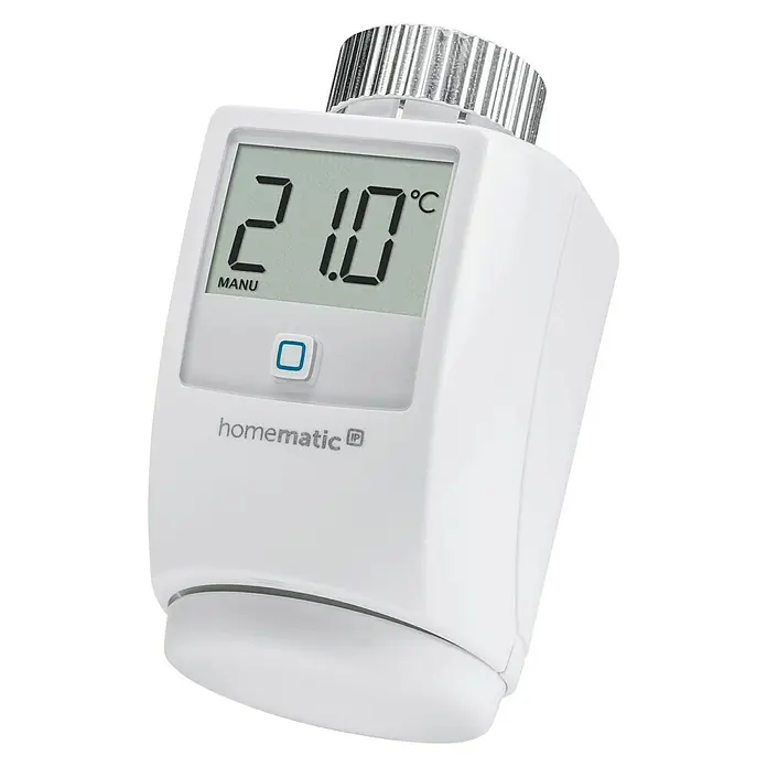 Homematic IP Heizkörper-Thermostat HmIP-eTRV-2 - Ventilanschluss: M30 x 1,5 mm, Batteriebetrieben - Linke Seitenansicht