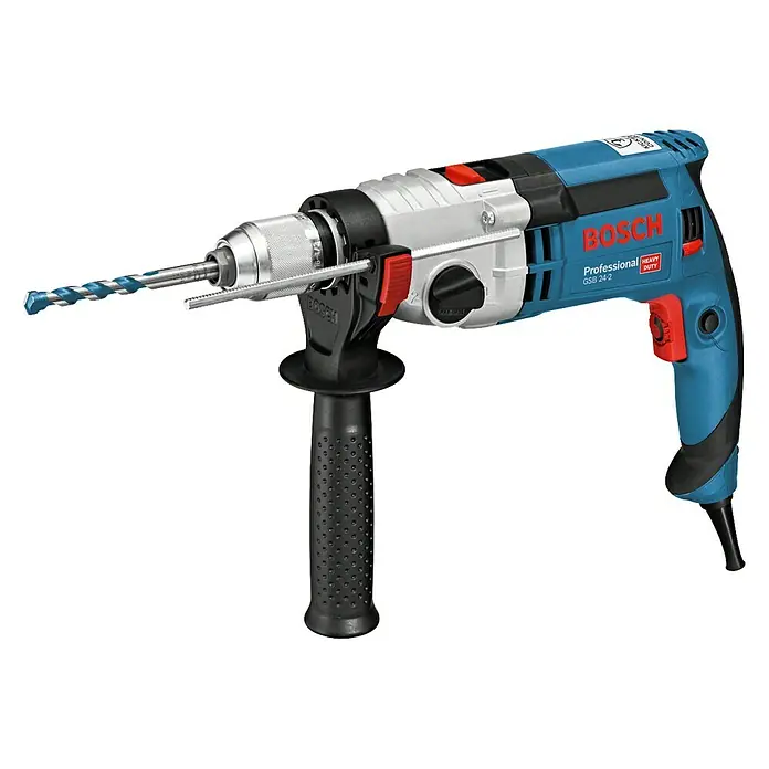 Bosch Professional Schlagbohrmaschine GSB 24-2 - 1.100 W, Leerlaufdrehzahl: 0 U/min - 3.000 U/min - Linke Seitenansicht