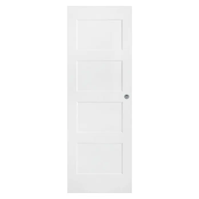 Solid Elements Puerta corredera de madera Bonn - 72,5 x 203 cm, Blanco, Maciza, Con uñero