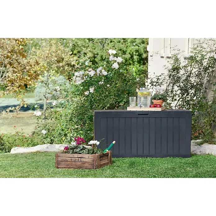 Keter Vrtna kutija za pohranu Marvel Plus - Antracit, 117 x 45 x 57 cm, Polipropilen - Proizvod u upotrebi