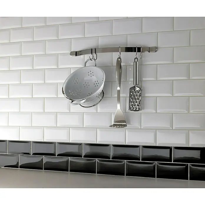 Wandfliese Metro Glossy - 10 x 20 cm, Weiß, Glänzend - Stimmungsaufnahme
