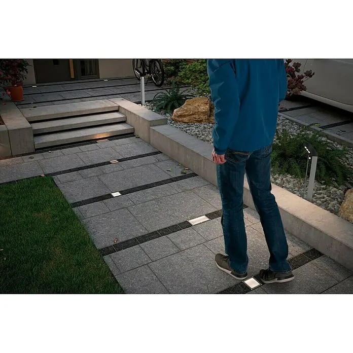 Paulmann Foco para el suelo Aron - 1,5 W, Blanco, L x An: 10 x 20 cm