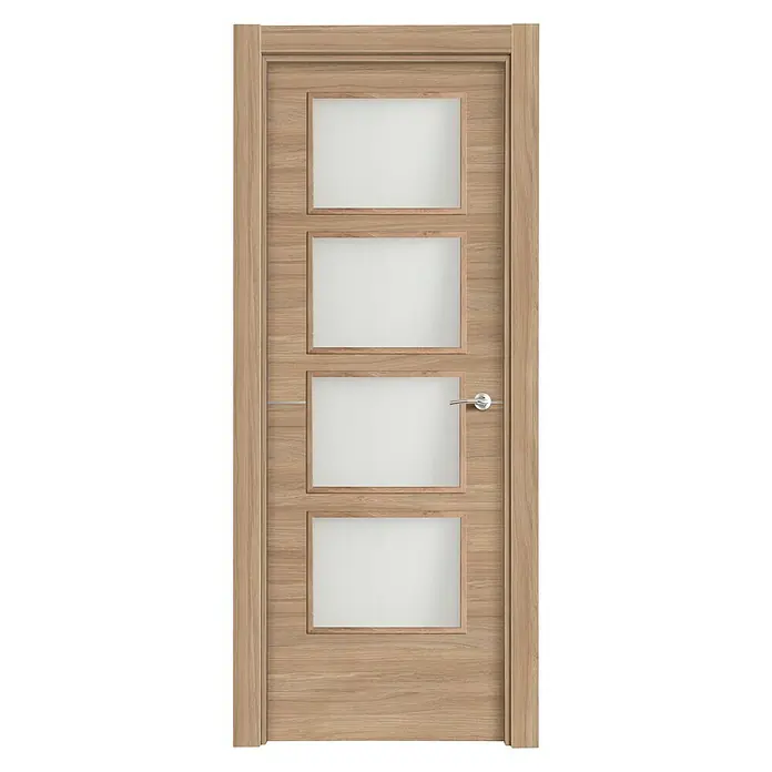 Puerta acristalada Roble Urban vidriera 100AL - 72,5 x 203 cm, Izquierda, Roble claro, Macizo, Vidriera
