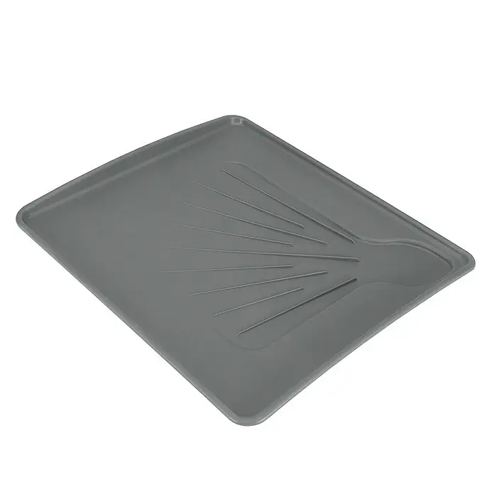 Metaltex Abtropftablett - L x B x H: 35 x 31 x 2 cm, Anthrazit - Vorderansicht