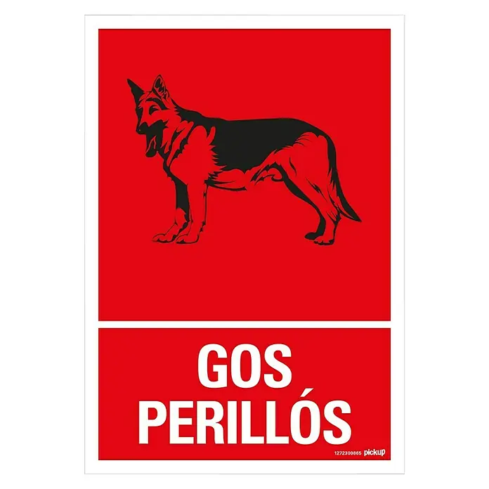 Pickup Señal de precaución catalán - Motivo: Perro peligroso, L x An: 33 x 23 cm