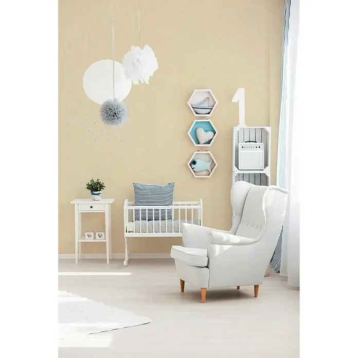 AS Creation Boys And Girls 6 Papiertapete I - Beige, Uni, 10,05 x 0,53 m - Vorderansicht