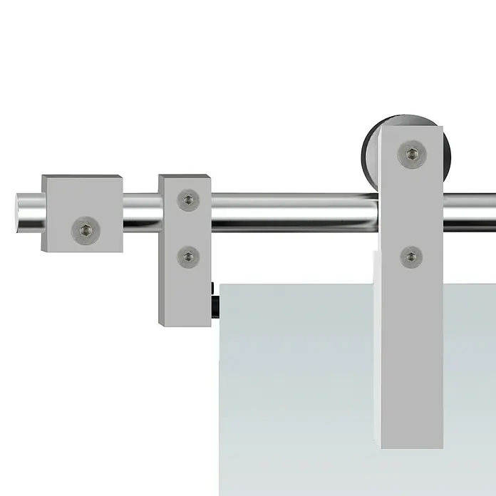 Diamond Doors Glasschiebetür-Beschlag Tender Pure Premium - Edelstahloptik, Art Beschlag: Offen, 200 cm - Linke Seitenansicht