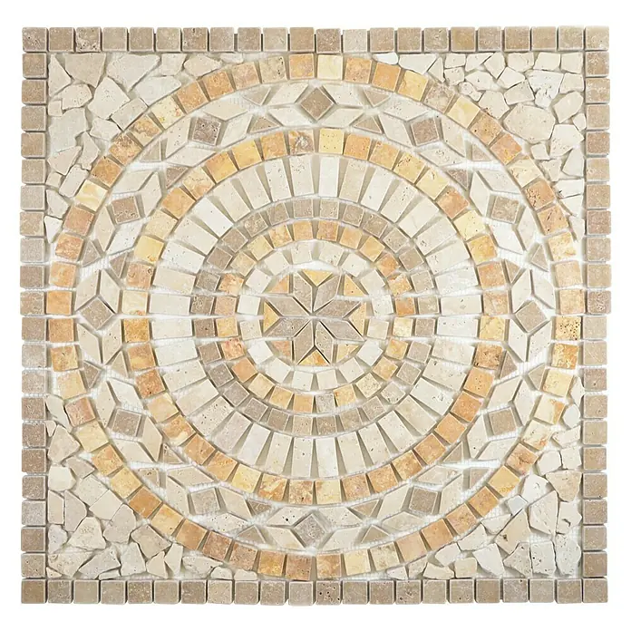 Antikmarmor Dekorfliese Mercury XND 61079 - 61 x 61 cm, Beige/Braun, Matt - Ansicht von oben