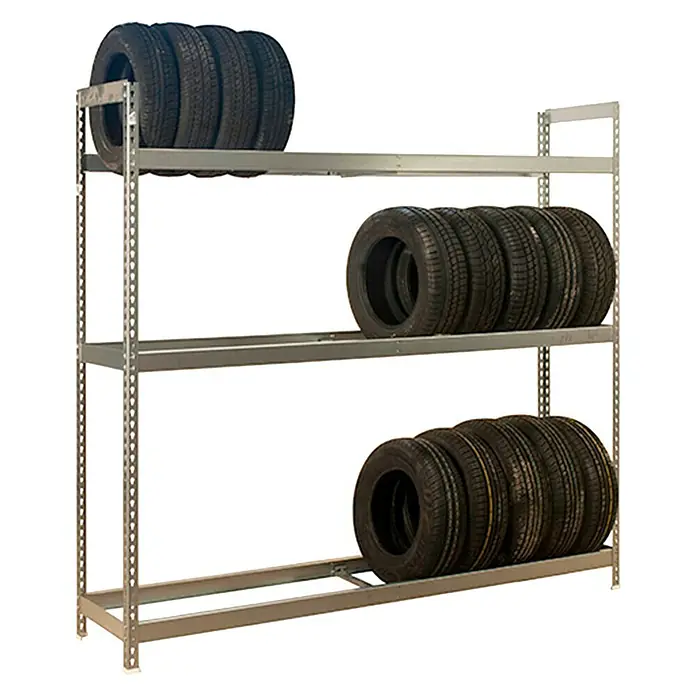 Simonrack Simonauto Estantería para neumáticos Autoforte - L x An x Al: 45 x 150 x 200 cm, Capacidad de carga: 120 kg/balda, Número de baldas: 3 ud., Galvanizado