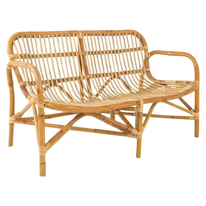 Sofá de jardín Sulawesi - Natural, Ratán natural, L x An x Al: 120 x 70 x 76 cm